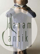 Royal Copenhagen Figurine af Skoledreng med Kappe og Taske No 4503