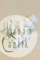 Bing & Grøndahl Blanc de Chine Figur af Barn der kigger op fra fisk No 4035