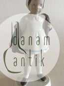 Bing & Grondahl Figurine of Girl taking blue coat off No 2387