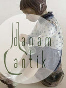 Dahl Jensen Porcelænsfigur af Strikkende Pige No. 1197