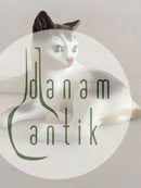 Dahl Jensen Figur af kat med prikker No 1005