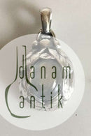 Georg Jensen 1997 ラブラドライト・ストーン付スターリングシルバー製イヤーペンダント