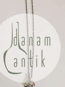 Georg Jensen Sterling Sølv Årssmykke Vedhæng med rød sten fra 1996