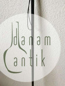 Georg Jensen Stok i Sortlakeret Træ med Sterling Knop og Lædersnor