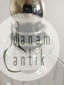 Georg Jensen Baccarat Flaske med Sterling Sølv Pyramide Flakonlåg No 206