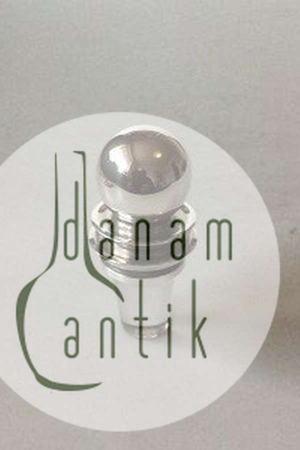 Georg Jensen Sterling Sølv Pyramide flaskeprop No 206A til glaskaraffel