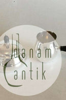 Georg Jensen纯银糖和奶油套装，带Ibenholt安装编号80C