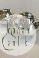 Georg Jensen Sterling Sølv Flødekande og sukkerskål i Magnolia No 2C/2E