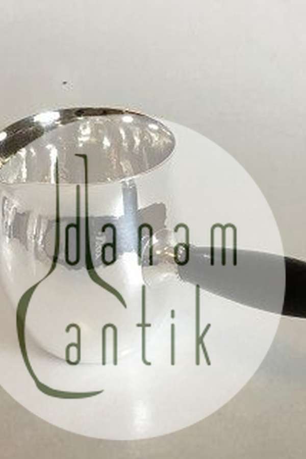 Georg Jensen Sterling Sølv Vandkande med håndtag af Ibenholt No 80 E