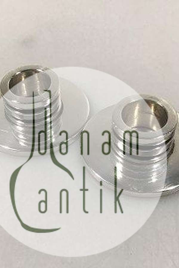 Georg Jensen Sterling Sølv Pyramide Lysestager Par No 747A