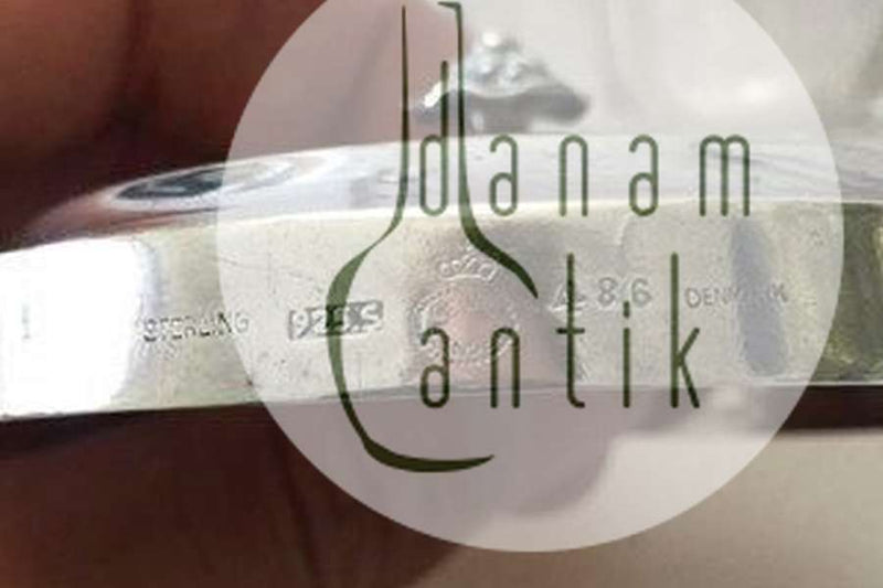 Georg Jensen スターリングシルバーの蓋とクリスタルガラスのビーカー No 486