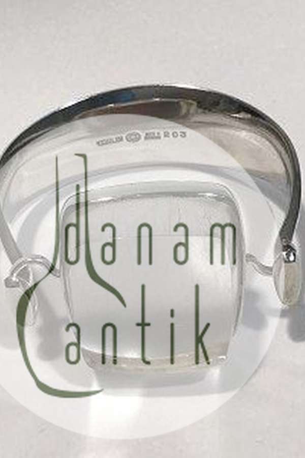 Georg Jensen Sterling Sølv Armring No 203 med Rutil Quartz Torun