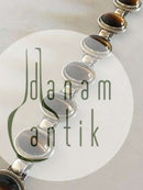 Georg Jensen Sterling Sølv Armbånd No 52A med Tiger Øje Sten