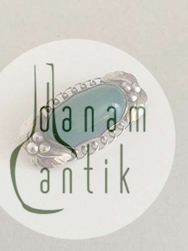 Georg Jensen Sterling Sølv Broche No 223 med Grøn Agat