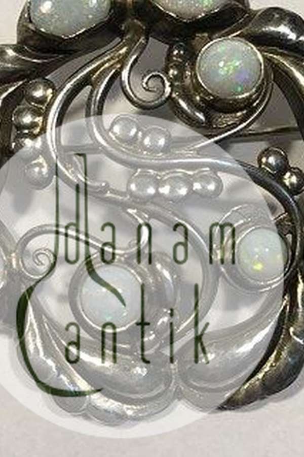 Georg Jensen Sterling Silver ブローチ No 159 オパール Georg Jensen Sterling Silver ブローチ No 159 オパール