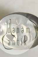 Georg Jensen Sterling Sølv Broche med grøn sten No 138