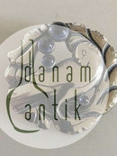 Georg Jensen Sterling Sølv Broche med No 123 Syntetisk Safir