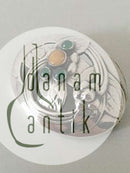 ジョージ ジェンセン（Georg Jensen）シルバーブローチ アンバーとグリーンストーン No 13 1904-1914年製