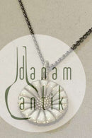 Georg Jensen Sterling Silver Marguerite ペンダント & チェーン