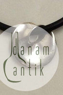 Georg Jensen Sterling Sølv Torun Vedhæng No. 374 med gummi halskæde