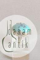 Georg Jensen 14K Gold Ring with Turquoise No 1051