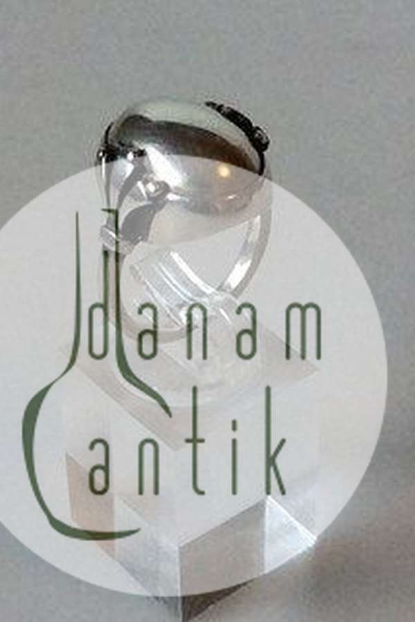 Georg Jensen Sterling Sølv Ring med sølv sten No 51