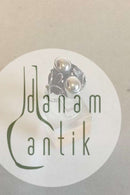 Georg Jensen Sterling Silber Ring mit zwei Silbersteinen Nr. 48