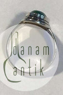 ジョージ ジェンセン スターリングシルバー リング No47 グリーンアガット添え