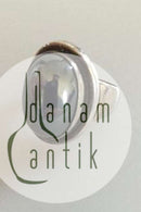 Georg Jensen Sterling Silver Ring No 46A ヘマタイト・ストーン付