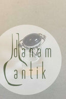 ジョージ ジェンセン スターリング シルバー リング カボションカット アメジスト No 6