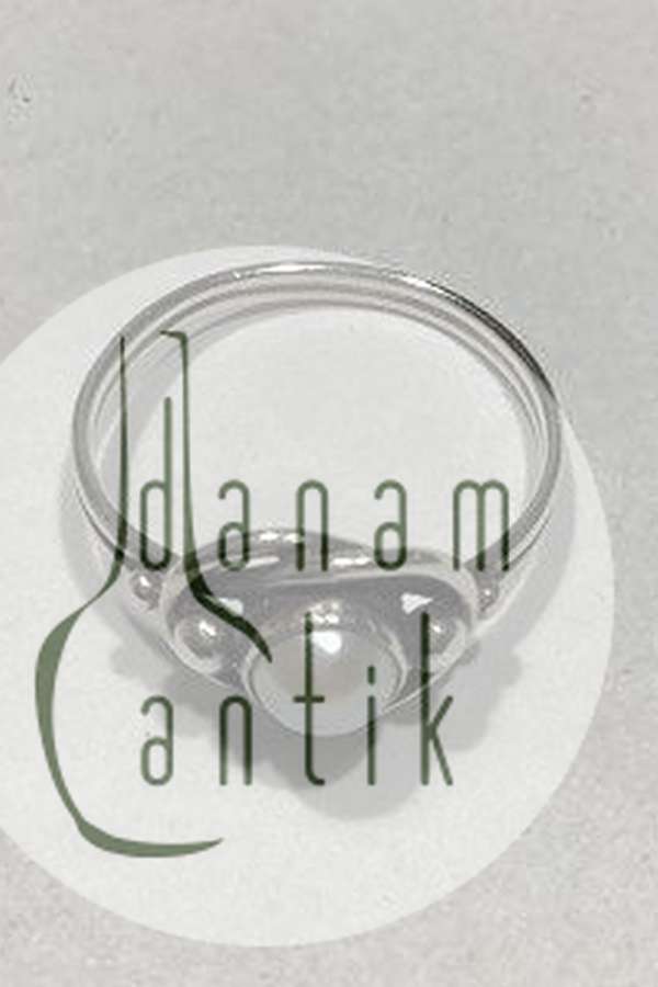 Georg Jensen Sterling Sølv Ring No 5 m Perle