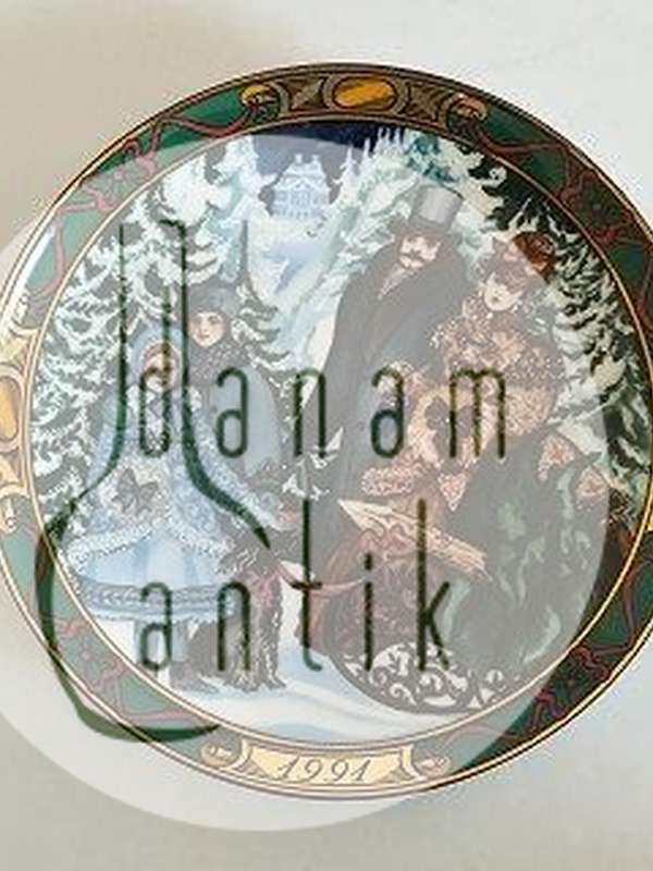 Royal Copenhagen Den Kære Familie 1991 Platte "Juletræet Hentes"