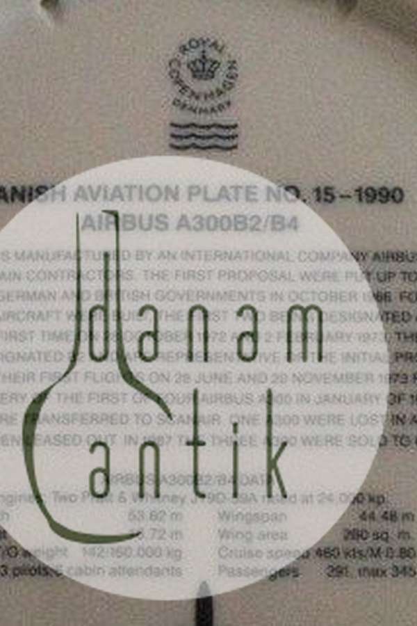 Royal Copenhagen SAS Flyver Platte  No 15 1990