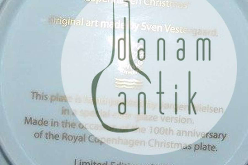 Royal Copenhagen Juleplatte fra 2008 i overglasur 199 kopier