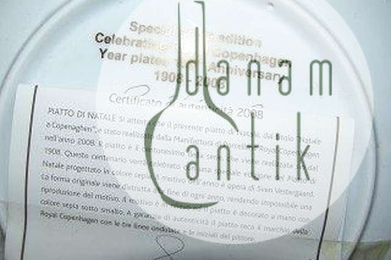 Royal Copenhagen Juleplatte fra 2008 special sepia udgave