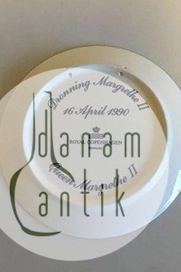 Royal Copenhagen Mindeplatte Dronning Margrethes 50års Fødselsdag