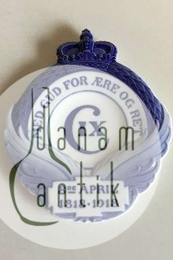 Royal Copenhagen Mindeplatte fra 1918 RC-CM179