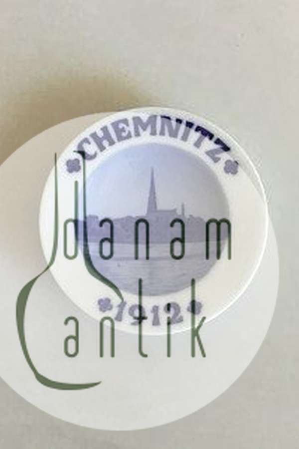 Royal Copenhagen Mindeplatte Chemnitz fra 1912