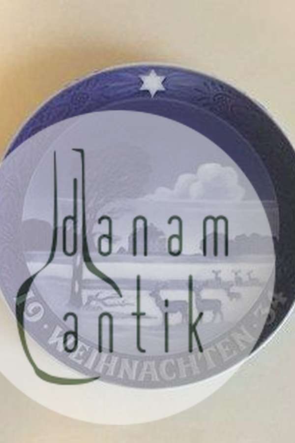 Royal Copenhagen Juleplatte fra 1934 med Tysk indskription "Weihnachten"