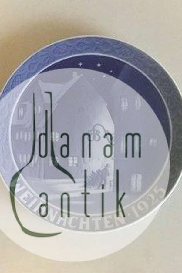 Royal Copenhagen Juleplatte fra 1925 med Tysk indskription "Weihnachten"