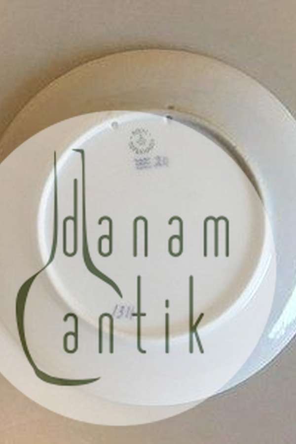 Royal Copenhagen Juleplatte fra 1919 med Tysk indskription "Weihnachten"