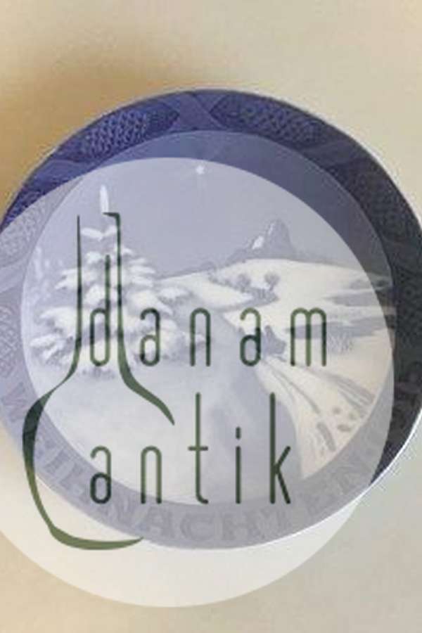 Royal Copenhagen Juleplatte fra 1915 med Tysk indskription "Weihnachten"