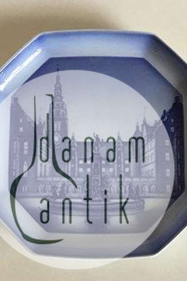 Bing og Grøndahl Alfabet Platte Frederiksborg Slot. Designet i 1933-1934 af Ove Larsen