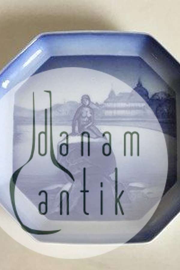 Bing og Grøndahl Alfabet Platte "Den Lille Havfrue". H.C. Andersen. Designet i 1933-1934 af Ove Larsen