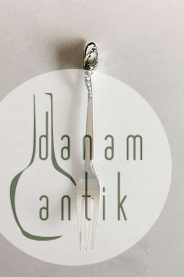 Georg Jensen Sterling Sølv Kødgaffel med tre tænder Magnolia No 84