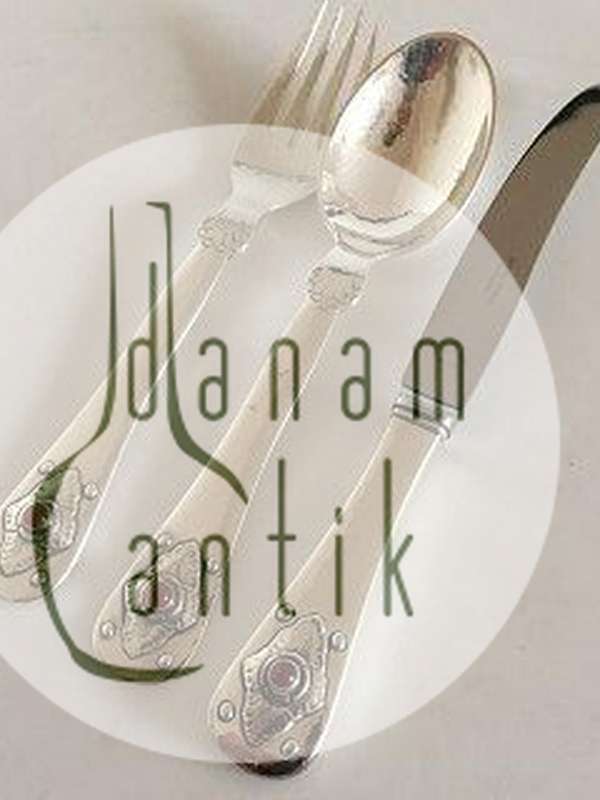 Georg Jensen Sterling Sølv 75 Års Jubilæums Barnekniv med Carneol Sten