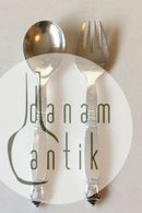 乔治-延森纯银装饰性沙拉套装No 60