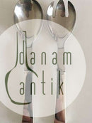 Georg Jensen ピラミッド型サービングセット サラダセット（スモール） No 134 スターリングシルバー＆ステンレススチール製