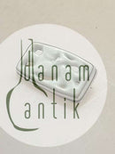 ロイヤル・コペンハーゲン A.ドラグステッド・ヤイス・ニールセン スターリングシルバー＆ポーセリン・ブローチ