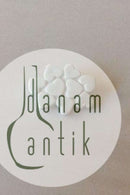 Royal Copenhagen Hvid Hjerte Broche af porcelæn og Anton Michelsen Sterling Sølv